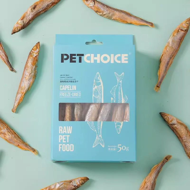 PetChoice爪子心选 冻干多春鱼 50g [Freeze-Dried Capelin, for Cats and Dogs 50g]