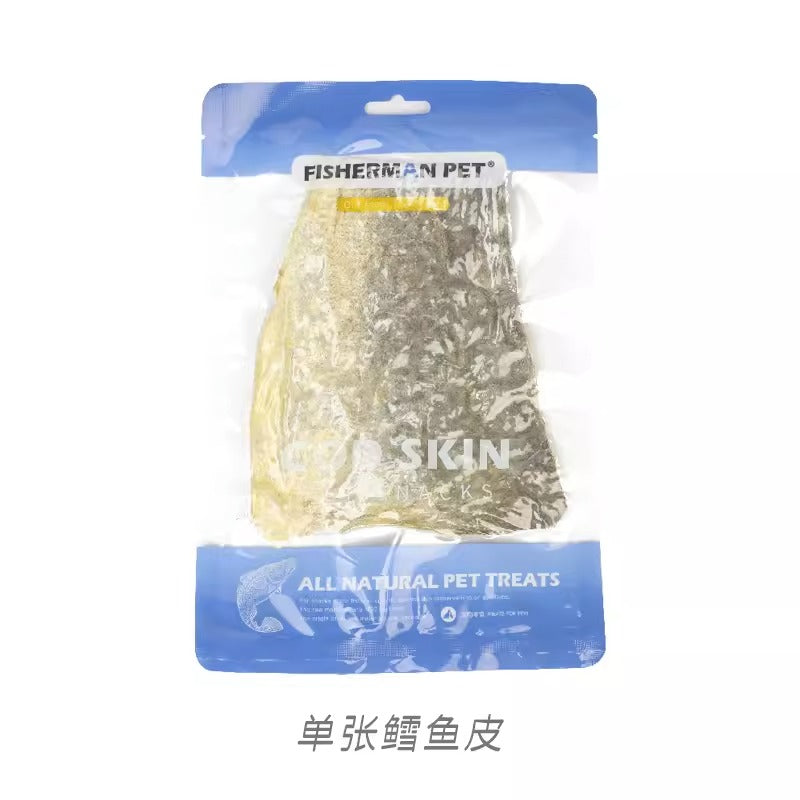 FishermanPet渔夫牧场 单张鳕鱼皮(10-15g) [Single Sheet Codfish Skin, for Cats and Dogs (10-15g)]